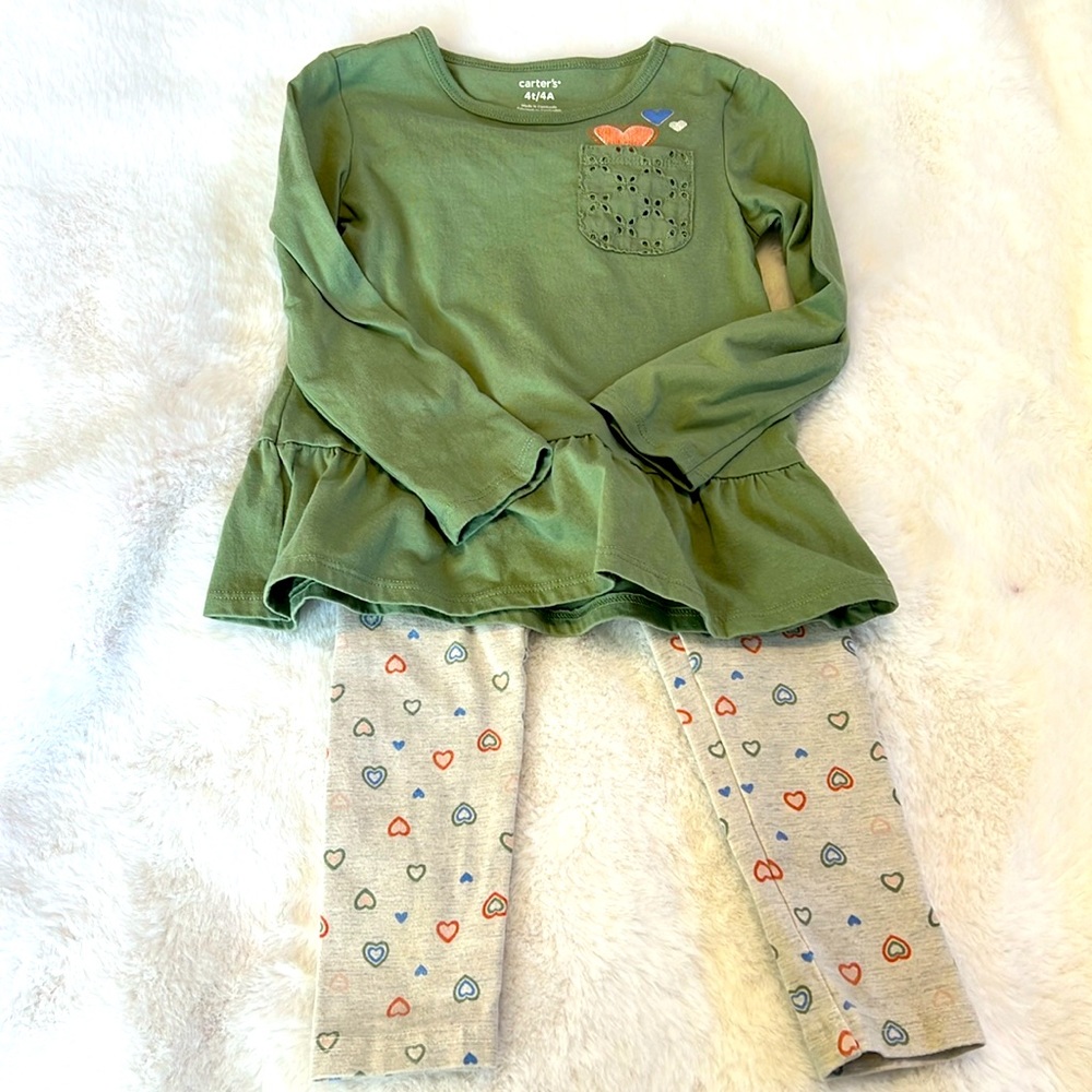 Carters Matching Set | Spring Hearts | 4T - Picture 2 of 5